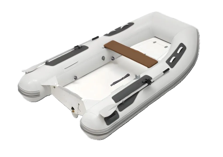 Inflatable boat on water