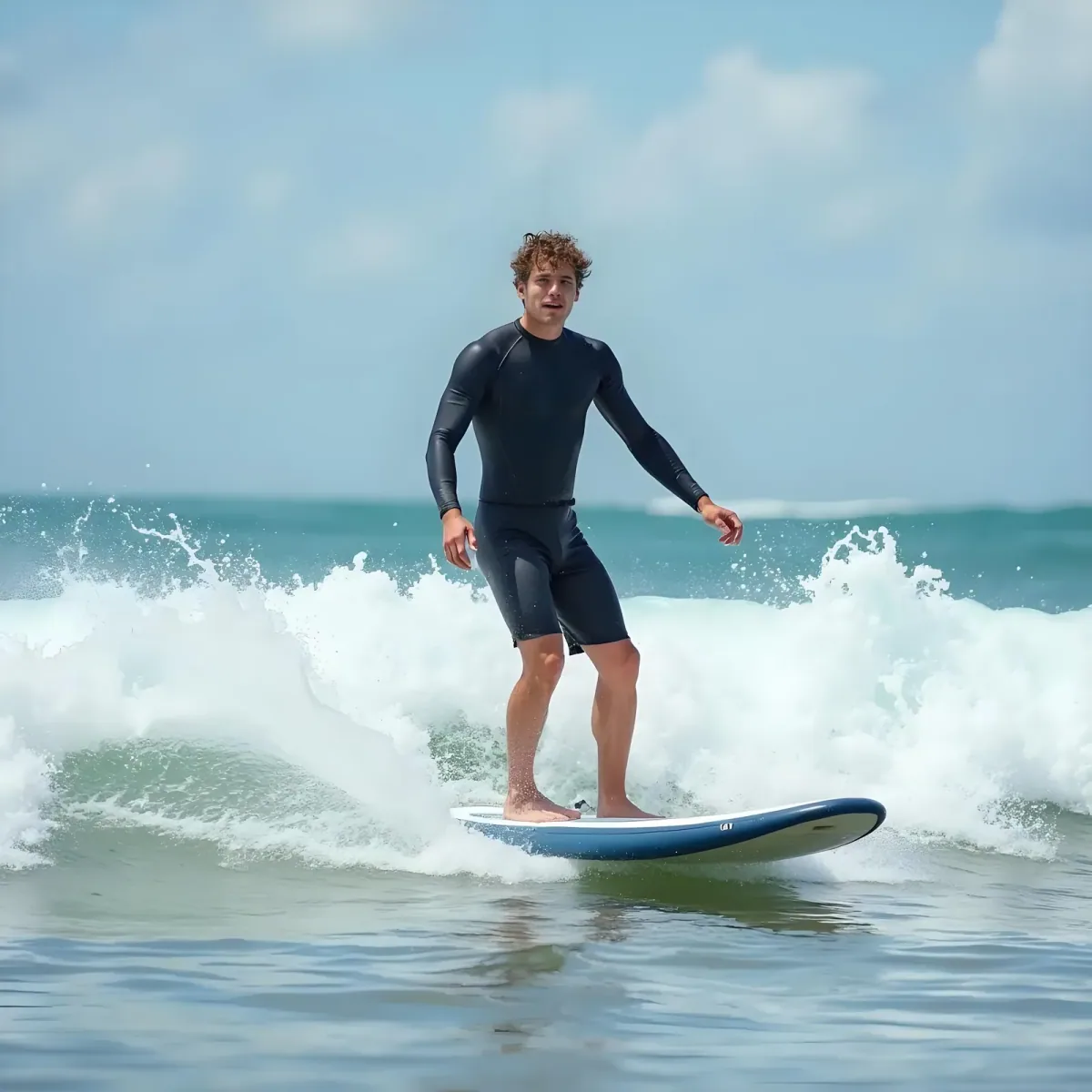 Cheetah Surge SUP — aerial lifestyle shot on turquoise water